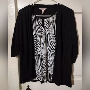 White Stag Designer Blouse w/ connected over shirt